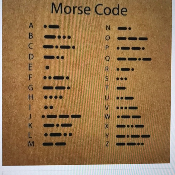 Morse Code Bracelet Silver Bears on Silk Cord - Picture 2 of 3